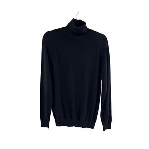 ZARA Black Turtleneck Sweater Long Sleeve Pullover Knit Top Women M